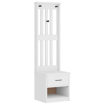 Afbeelding van vidaXL Halboom SANDENS wit 45x40x159,5 cm massief grenenhout