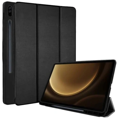 Afbeelding van TECHGEAR smart case voor Samsung Galaxy Tab S9 FE Plus (S9 FE+) 12.4 inch 2023 (SM X610 / SM X616) PU lederen slanke standaard hoes met hoekbescherming [automatisch waken/slapen] zachte