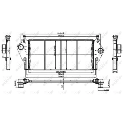 Afbeelding van Intercooler, inlaatluchtkoeler NRF 30432