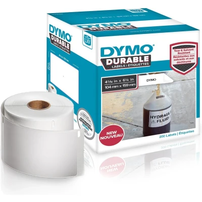 Afbeelding van Dymo 2112287 Etiket Zwart op wit (159 mm x 104 mm)