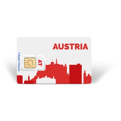Afbeelding van Simkaart Oostenrijk 10GB Data Prepaid Met Snel 4G/5G Internet En Bellen Op Reis In Europa Airport Telecom