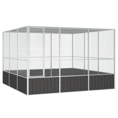 Afbeelding van Vogelkooi 302,5x324,5x211,5 cm gegalvaniseerd staal antraciet