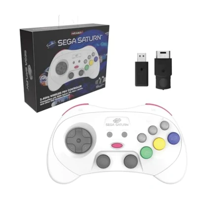 Afbeelding van Retro Bit SEGA Saturn 2.4G Wireless Pro Controller (White)