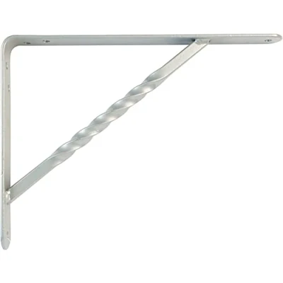 Afbeelding van AMIG Plankdrager/steun/beugel Spiraal metaal zilver H200 x B150 mm Tot 225 kg Plankdragers