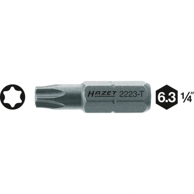 Afbeelding van HAZET 2223 T30 Torx bit T 30 Speciaal staal C 6.3 1 stuk(s)