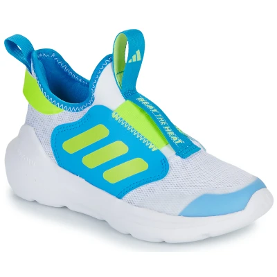 Afbeelding van adidas Performance Tensaur Unisex Hardloopschoenen voor op de weg kinderen, Maat: 33, White/blue/green Textiel/ synthetisch