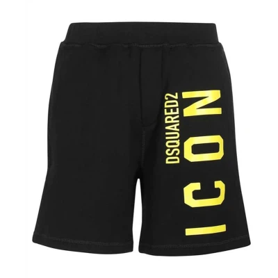 Afbeelding van Cotton Elasticated Waist Shorts with Logo Detail Black
