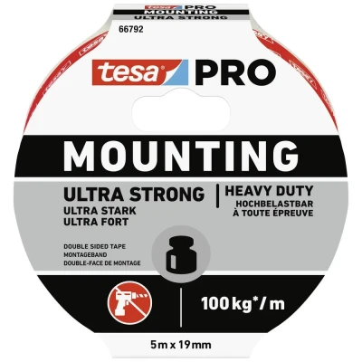 Afbeelding van Tesa Montageband wit lengte 5 m breedte 19 mm 10 stuks 66792 00001 00