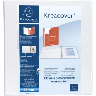 Afbeelding van Ringmap kreacover® pp 4 d ringen 60mm A4 maxi Exacompta