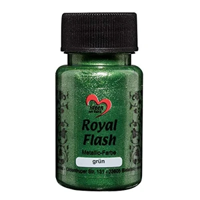Afbeelding van Royal Flash, acrylverf, metallic, met fijnste glitterdeeltjes, 50 ml (groen)