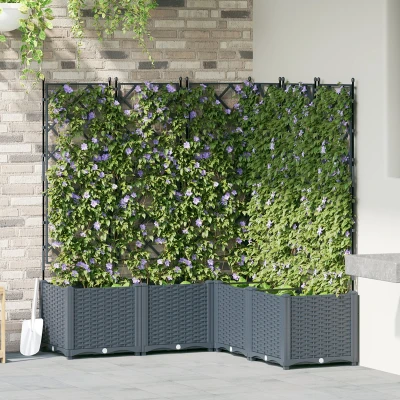 Afbeelding van vidaXL Tuinplanten Lichtgrijs Plastic en metaal 120 x 143 cm