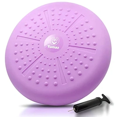 Afbeelding van Tumaz Balance Cushion/Wobble Cushion Wiggle Seat for Improve Sitting Posture &amp; Attention Stability Disc to Physical Therapy Relief Back Pain Core Strength[Extra Thick, Pump Included]
