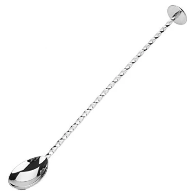 Afbeelding van Fdit RVS Mixing Cocktail Lepel Drank Koffie Mixen Gelaagde Tool met Lange Handvat voor Bar Twisted