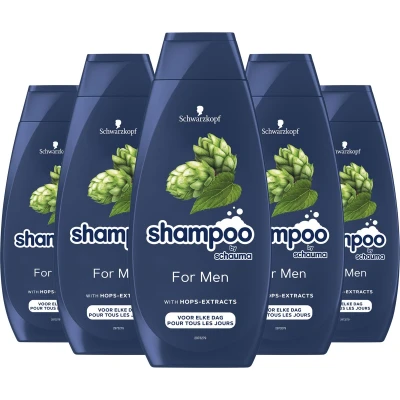 Afbeelding van 5x Schwarzkopf For Men Shampoo 400 ml