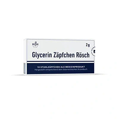 Afbeelding van Rösch &amp; Handel Glycerine Zetpillen 2 gr. 10 stuks verpakking