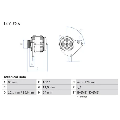 Afbeelding van Bosch Alternator/Dynamo 0 986 080 560