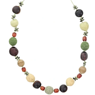Afbeelding van Behave Lange ketting met multi kleur kralen 90 cm