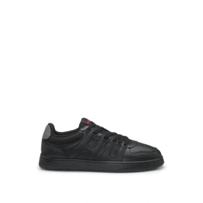 Afbeelding van HUGO Hadrian TENN Sneakers laag, Heren, Maat: 45, Black Textiel/ synthetisch