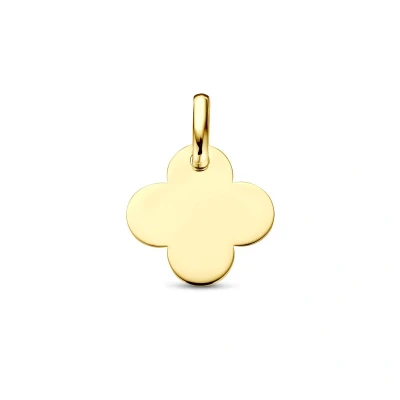 Afbeelding van Hanger Klavertje 14K Geelgoud Tijdloos Symbool van Geluk