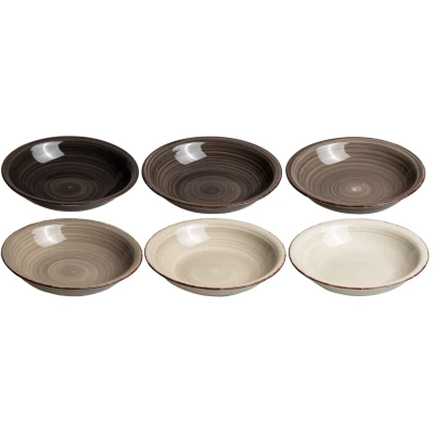 Afbeelding van 6 Stuks Cookinglife Diepe borden / Pastaborden Delice Grijs ø 21 cm