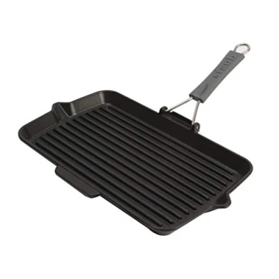 Afbeelding van Staub Grillpan met siliconen handvat 34 x 21 cm