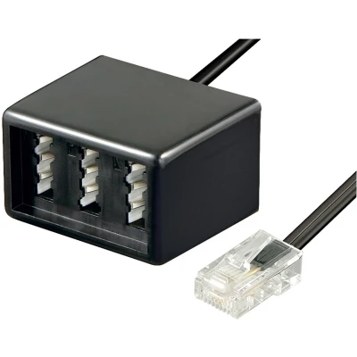 Afbeelding van Goobay TAE telefoonadapterstekker RJ45 stekker (8P4C) &gt; 3x N/F/N bus
