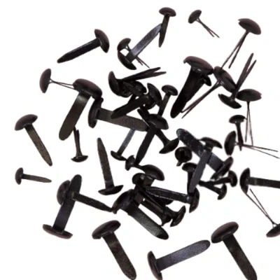Afbeelding van Craftelier Set van 50 Brads of bindgereedschap in drie verschillende maten, ideaal voor het verfraaien etiketten decoreren kaartwaren, scrapbooking en andere knutselwerk, zwart