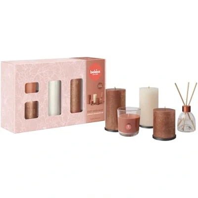 Afbeelding van Bolsius Rustieke Kaarsen Set Geur Giftset Cozy Hideaway Appel Kaneel