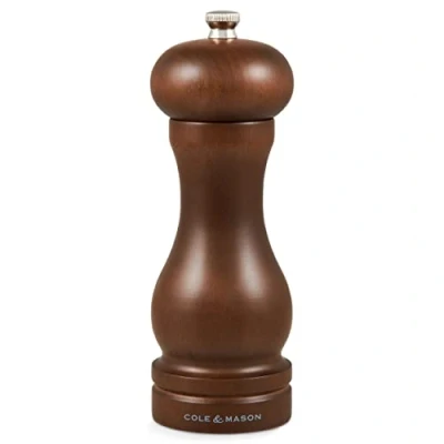 Afbeelding van Cole &amp; Mason HB0644P Forest Capstan Pepermolen, Donker Hout, Precision+/Instelbare Maling, Gebeitst Beukenhout, 165mm, Inclusief 1 x Molen, Levenslange Garantie op Mechanisme