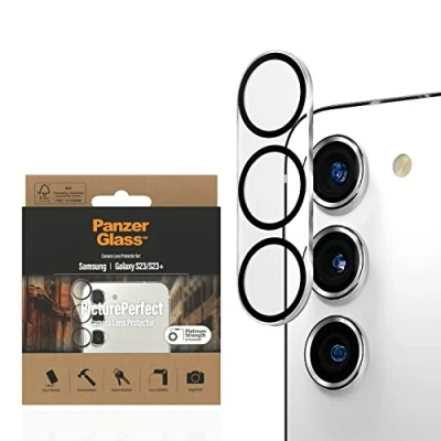 Afbeelding van PanzerGlass™ PicturePerfect™ camera lensbeschermer voor Samsung Galaxy S23 S23+ Anti vingerafdruk, krasbestendige geharde glazen lensbescherming