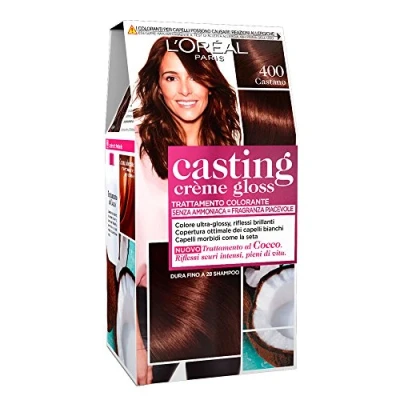 Afbeelding van L&#039;Oréal Paris Haarkleuring Casting Crème Gloss, kleurbehandeling zonder ammoniak voor aangename geur, 400 bruinbruin