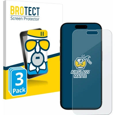 Afbeelding van BROTECT Screenprotector voor Apple iPhone 15 Plus Folie Beschermfolie Beschermglas matte (3 Stuks)