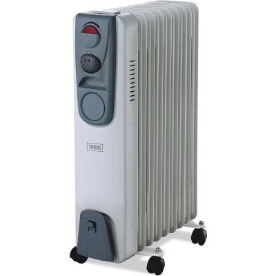 Afbeelding van Trebs 99405 Olieradiator Mobiele Oliegevulde kachel met Wielen Wit