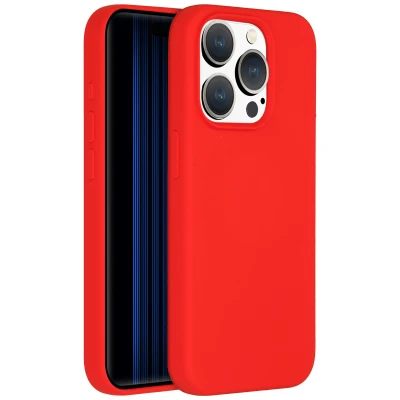 Afbeelding van Apple iPhone 15 Pro MagSafe Hoesje Siliconen en TPU (zacht) Accezz Softcase/Backcover Rood Telefoonhoesje