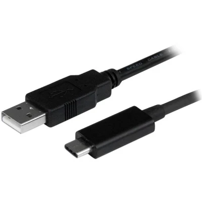 Afbeelding van Kabel USB A naar C Startech USB2AC1M Zwart