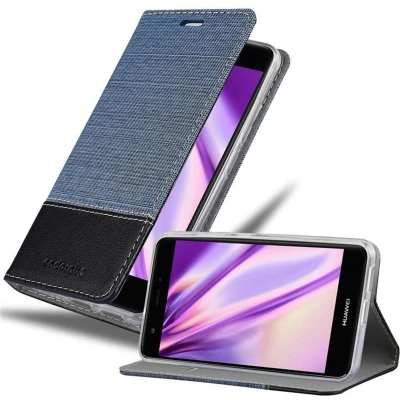 Afbeelding van Cadorabo Hoesje geschikt voor Huawei NOVA in DONKERBLAUW ZWART Beschermhoes met magnetische sluiting, standfunctie en kaartvakje Book Case Cover Etui