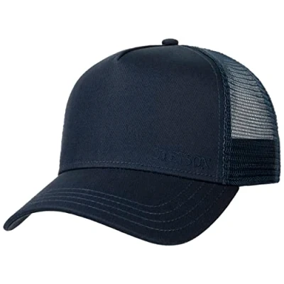 Afbeelding van Stetson Car Club truckerpet voor dames en heren, van katoen, eenheidsmaat (55 60 cm), verstelbare pet met gaasdoek, snapback luchtig gedeelte gaas, meerkleurige honkbalpet, zomer/winter, One
