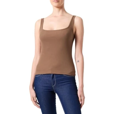 Afbeelding van VERO MODA Vmchloe Sl Short Square JRS Noos Top voor dames, cub, L