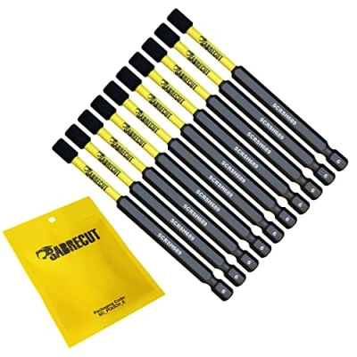 Afbeelding van 10 x SabreCut SCRH689_10 89mm H6 Hex Magnetische Impact Schroevendraaier Driver Bits Set Single Ended Heavy Duty
