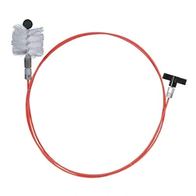 Afbeelding van Ribimex PRFU8030 Reinigingsset voor kachels, flexibele sonde van glasvezel, 3 m, borstel nylon met diameter 80 mm, standaard schroefdraad M 12 x 175, ergonomische handgreep kunststof