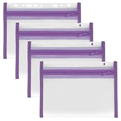 Afbeelding van VELOFLEX A435006 Documententas met ritssluiting, 4 stuks, DIN A5, archiveerbaar, paars, VELOBAG XXS, ritsvak