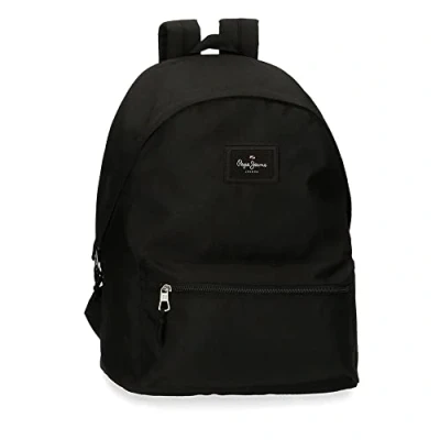 Afbeelding van Pepe Jeans Unisex Kids Aris Bagage Messenger Bag, Zwart, 31x44x17,5 cms, rugzak en etui