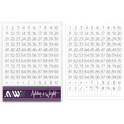 Afbeelding van Ashton and Wright 0 99 genummerde stickers Easy Peel Etiketten 8 x 8mm (Twin Pack van 520)
