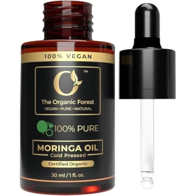 Afbeelding van 100% Pure &amp; Organic Moringa Oil Natural Carrier for Face Moisturizer Cleanser Oily Skin Reduce Forehead Wrinkle