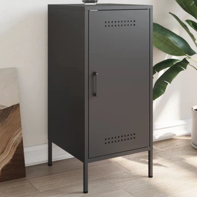 Afbeelding van Dressoir 36x39x79 cm koudgewalst staal zwart