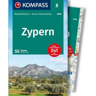 Afbeelding van KOMPASS Wanderführer Zypern, 55 Touren mit Extra Tourenkarte: GPS Daten zum Download: 5973