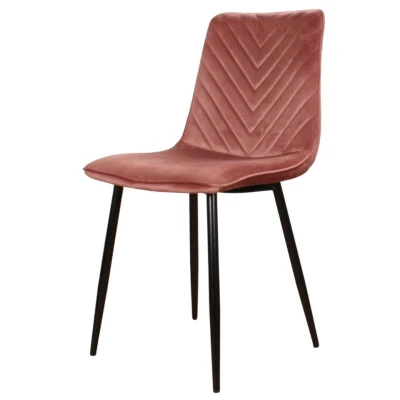 Afbeelding van DS4U Gaby eetkamerstoel velvet roze Stof