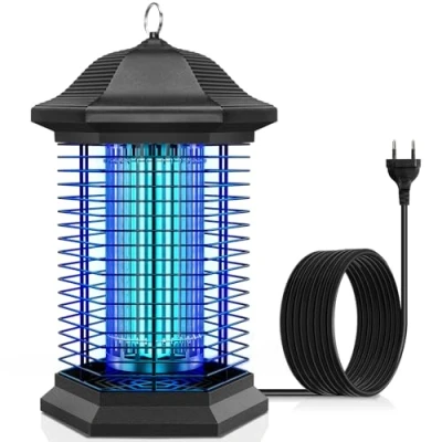 Afbeelding van EUQQZU Insectenverdelger, 18 W, 4000 V, elektrische vliegenval, verbeterde 3 muggenbestrijdingstechnologieën en 2 veiligheidsbeschermingstechnologieën, IPX4 waterdicht, perfect voor binnen buiten