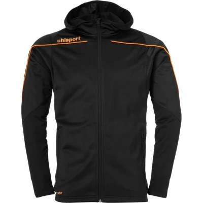 Afbeelding van Uhlsport Stream 22 Trainingsjas Met Capuchon Zwart Fluor Oranje Maat S