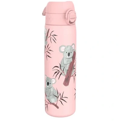 Afbeelding van ION8 Vacuüm Geïsoleerde Stalen Waterfles, 500 ml/18 oz, Lekvrij, Makkelijk te Openen, Veilige Vergrendeling, Vaatwasserbestendig, Past in Bekerhouders, Draaghendel, Krasbestendig, Reliëfprint, Koala
